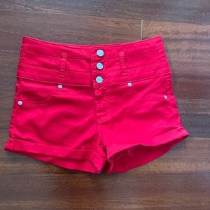 Target High Waisted Red Shorts